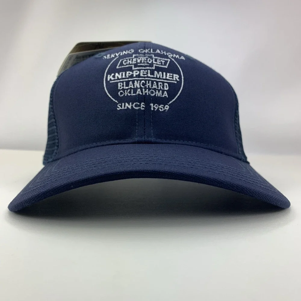 Knippelmier Chevrolet Hat Carhartt Blue Mesh Trucker OSFA Adjustable Snapback